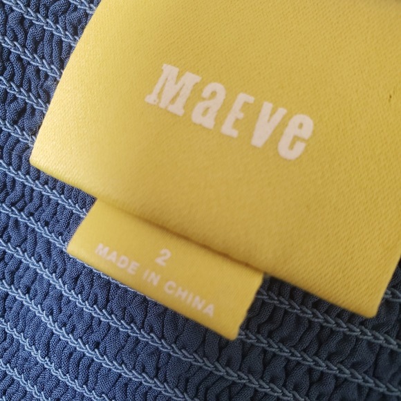 Maeve Anthropologie Women's Blue Sleeveless Batik Style Ikat Print Dress Size 2 - Picture 12 of 15